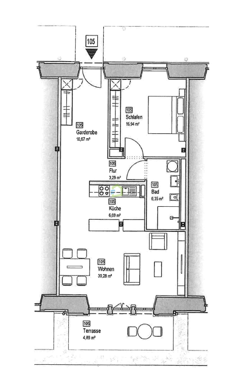 Grundriss Erdgeschosswohnung Dettingen an der Erms