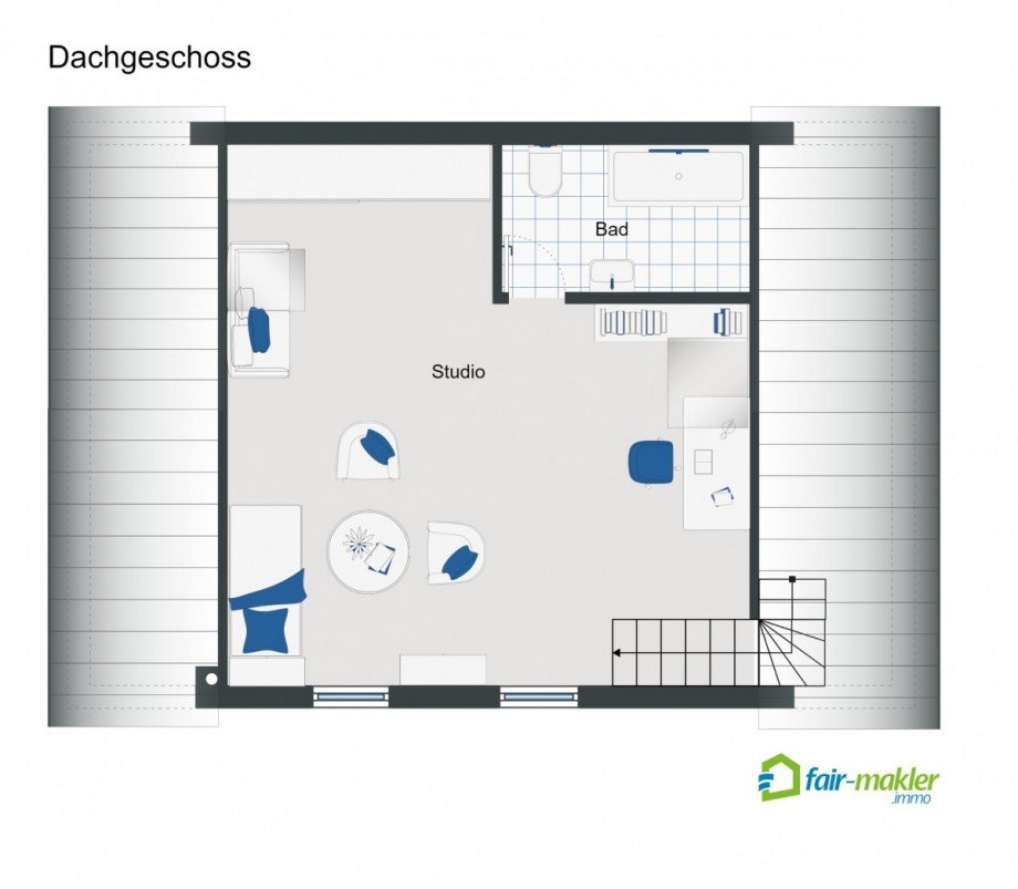 Dachgeschoss Wohnung Grafenberg