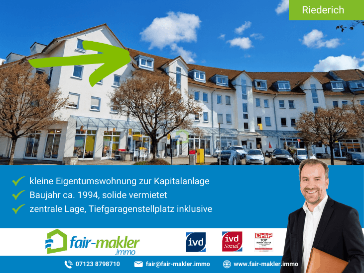 Ansicht Riederich Etagenwohnung FAIR-MAKLER: Solide Kapitalanlage sucht Investor