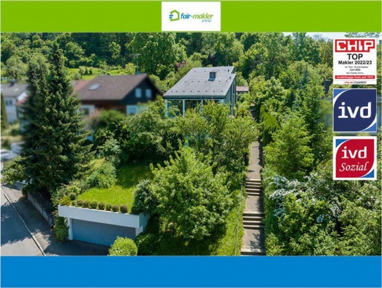 erfolgreich vermietet Reutlingen Einfamilienhaus FAIR-MAKLER: Ein Traum aus Licht und Glas mit traumhafter Gartenidylle - in bester Lage