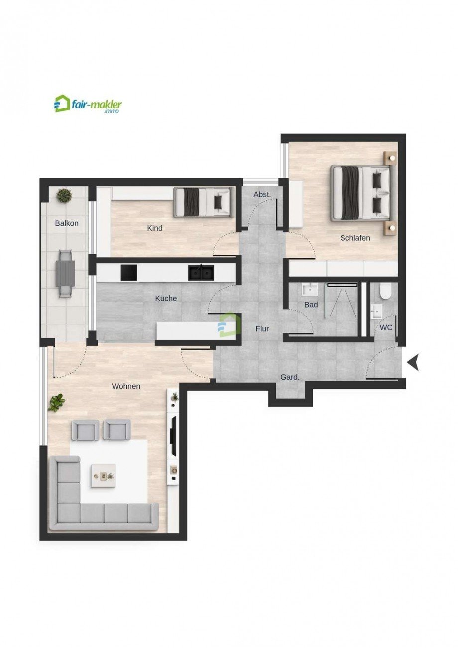 Grundriss Etagenwohnung Metzingen
