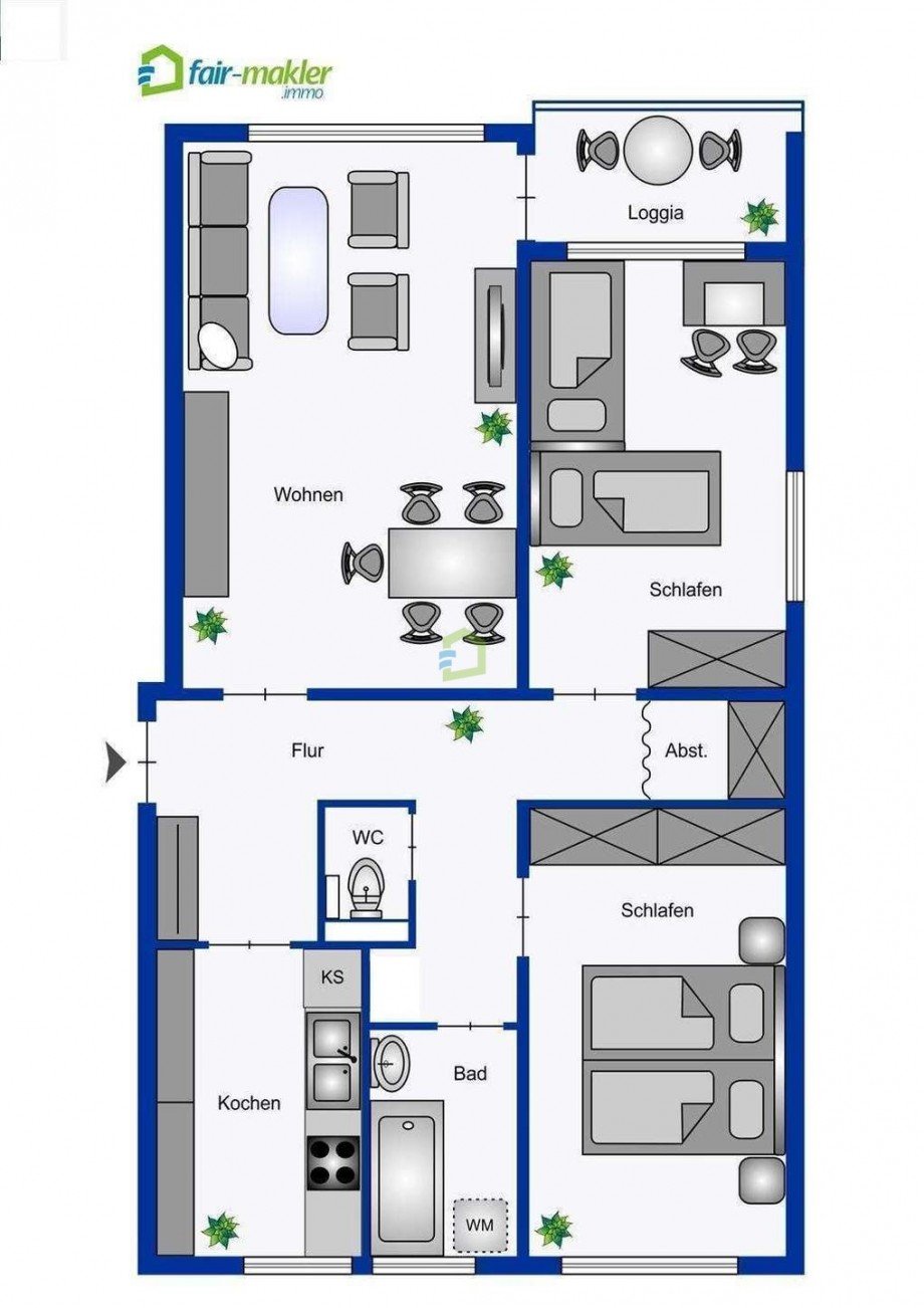 Grundriss Etagenwohnung Pfullingen