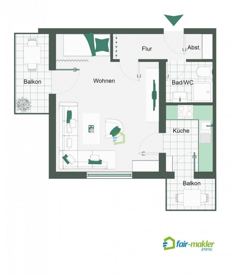 Grundriss Etagenwohnung Reutlingen