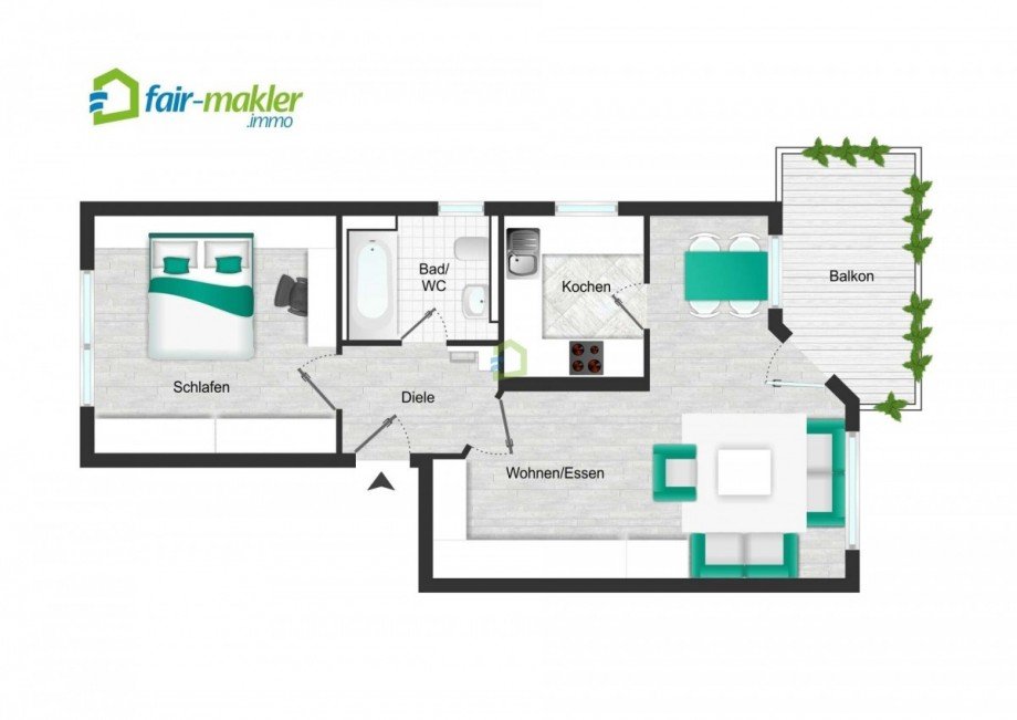 Grundriss Etagenwohnung Gro�bettlingen