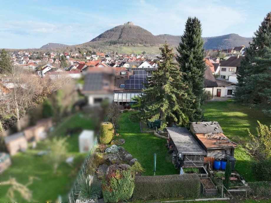 Garten mit Burgblick Doppelhaush�lfte Neuffen