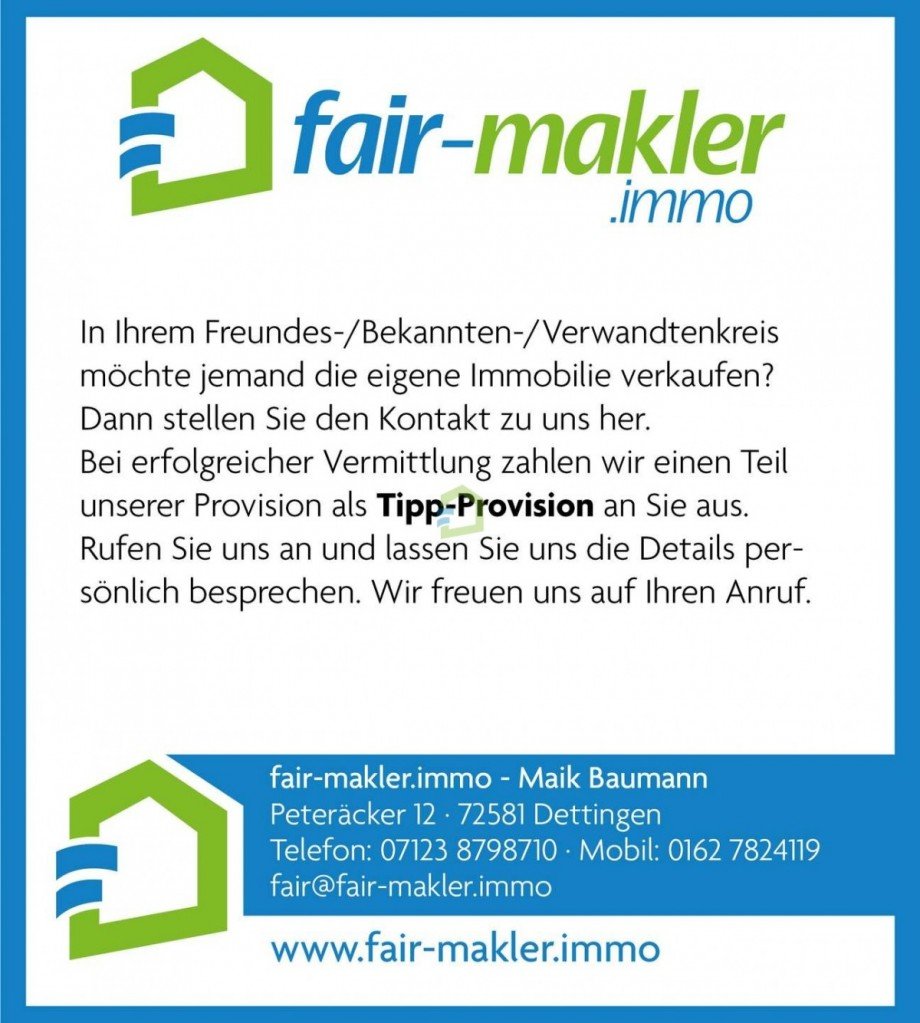 Tipp-Provision Etagenwohnung Metzingen