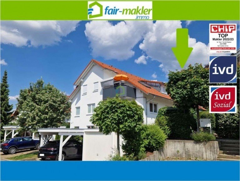 erfolgreich verkauft Pfullingen Dachgeschosswohnung FAIR-MAKLER: Anschauen und verlieben! Tolle, ruhige Lage mit optimalem Grundriss
