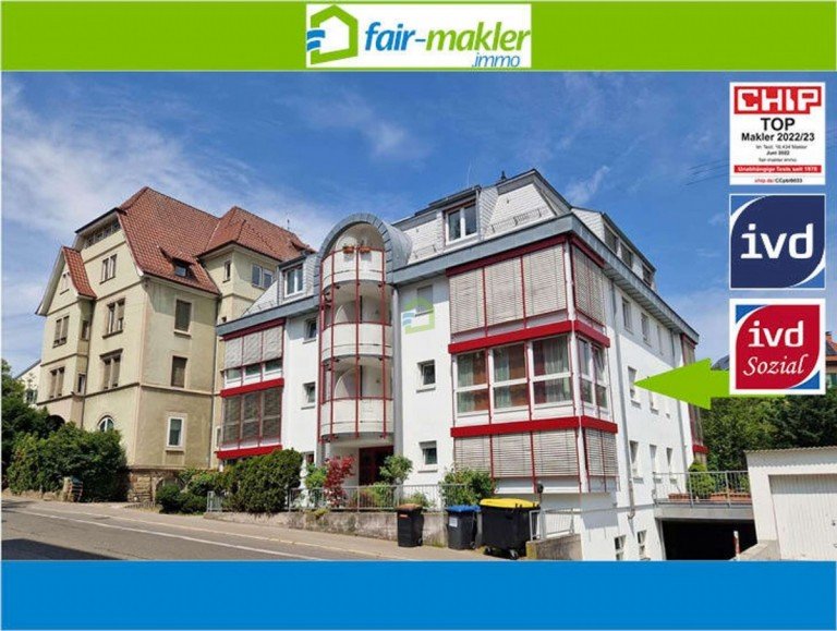 erfolgreich verkauft Reutlingen Etagenwohnung FAIR-MAKLER: �berzeugende Ausstattung und Lage, inkl. TG-Platz