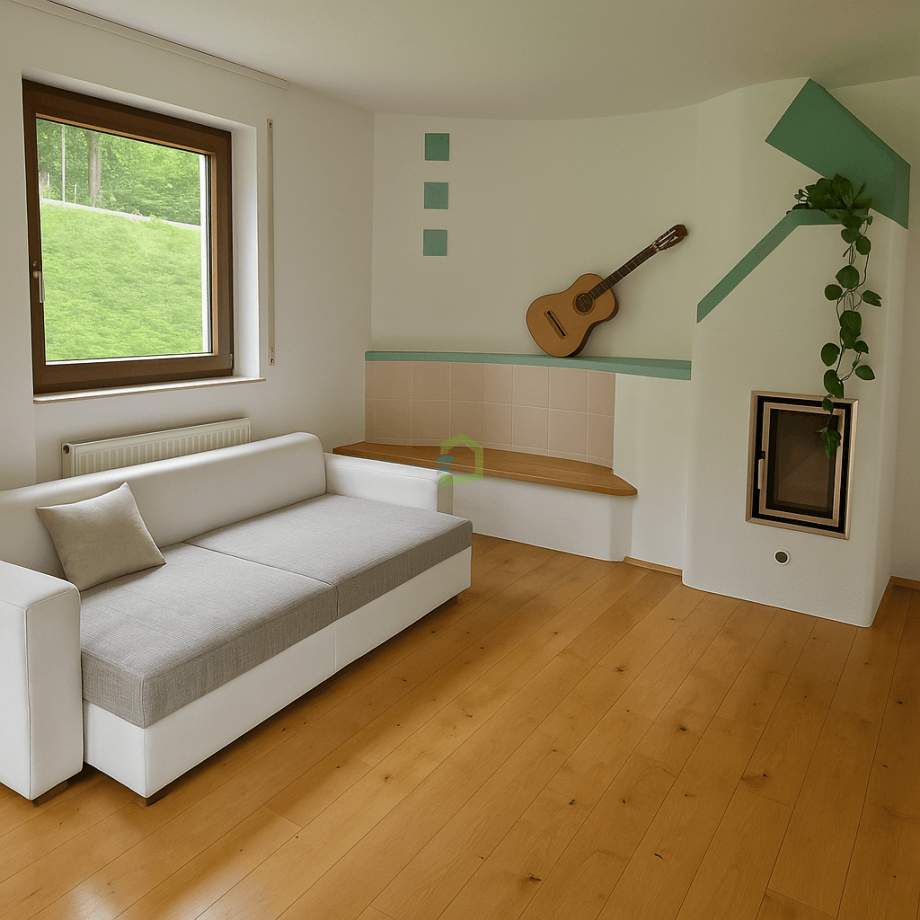 Wohnen mit Kachelofen (KI bearbeitet) Erdgeschosswohnung Bad Urach