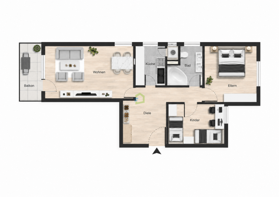 Grundriss Etagenwohnung Ostfildern