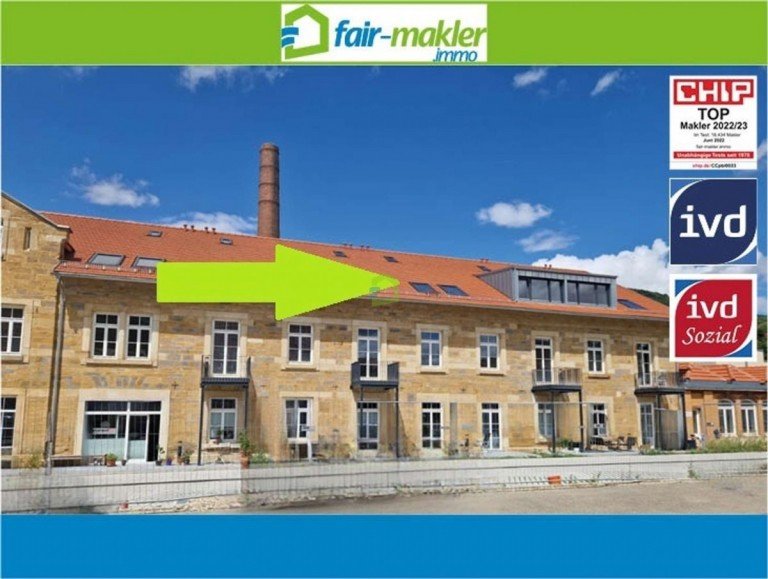 erfolgreich vermietet Dettingen an der Erms Dachgeschosswohnung FAIR-MAKLER: Wohnen in historischem Ambiente mit tollem Grundriss
